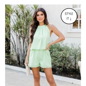 Pastel green romper